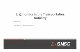 Ergonomics in the Transportation Industry · 6 HOW CAN ERGONOMICS HELP MY WORKPLACE? •Lower injury rates •Increase productivity by making job tasks less hazardous •Reduce absences