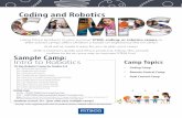 Coding and Robotics - Pitsco · 2019-02-15 · Using Pitsco products in your summer STEM, coding, or robotics camps or after-school camps offers children a hands-on experience like