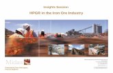 HPGR in the Iron Ore Industry - metsengineering.com · HPGR in the Iron Ore Industry Presented by Karri Dorrington, Process Engineer . j ENVIRONMENTAL PROCESSING DESIGN & VERIFICATION