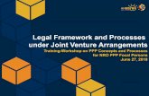 Legal Framework and Processes under Joint Venture Arrangements · education and health facilities other infrastructure and development projects as may be authorized by the government