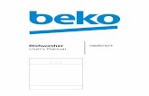 Dishwasher User’s Manual · User’s Manual Dishwasher Welcome Dear customer Congratulations on your choice of a Beko quality dishwasher which has been ... Long cutlery, such as