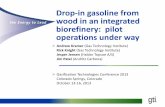 Drop-in gasoline from wood in an integrated biorefinery ... · Drop-in gasoline from wood in an integrated biorefinery: pilot operations under way > Andrew Kramer (Gas Technology