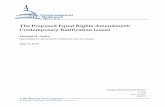 The Proposed Equal Rights Amendment: Contemporary .../67531/metadc462590/m1/1/high_res... · The Proposed Equal Rights Amendment: Contemporary Ratification Issues Congressional Research