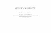 University of Edinburgh Division of Informatics · Third, it provides an analysis of diﬀerent morphology types’ abilities to perform various tasks. In addition, the software platform
