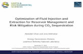 Optimization of Fluid Injection and Extraction for ... · max buildup along a fault . No CO 2 flow into extraction wells (for brine extraction schemes) Range of Cartesian coordinates