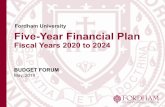 Fordham University Five-Year Financial Plan...particularly as we anticipate entering the financial markets for the campus center renovation and expansion. Repurpose resources to adapt