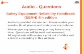 Safety Equipment Reliability Handbook (SERH) 4th edition · •SRS Tool •SIL Verification Tool • Direct average calculation engine ... • Effortless search of assessment levels