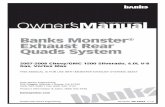 Banks Monster Exhaust Rear Quads Systemassets.bankspower.com/manuals/221/96523.pdf · Banks Monster® Exhaust Rear Quads System 2007-2008 Chevy/GMC 1500 Silverado, 6.0L V-8 Gas, Vortex