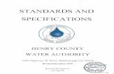 Henry County Water Authority Standards and Specifications · Henry County Water Authority Standards and Specifications TABLE OF CONTENTS DIVISION 1 – POLICIES AND PROCEDURES.....1