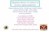 Quantum theory of vortices in - Harvard Universityqpt.physics.harvard.edu/talks/itzykson.pdfinsulator. Quantum zero point motion of the vortex provides a natural explanation for LDOS
