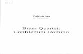  · Full Score Palestrina arr. Stephen Lines Brass Quartet: Confitemini Domino
