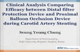 Clinical Analysis Comparing Efficacy between Distal filter ... · Balloon Occlusion Device during Carotid Artery Stenting Department of Neurosurgery, Eulji University Hospital, Daejeon,