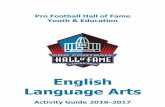 English Language Arts - Pro Football Hall of Fame · the “Football History” tab and then the “NFL History and Stats” on the drop-down menu ... • Students will identify and