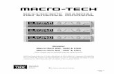 Models: Macro-Tech 600, 1200 & 2400 Macro-Tech 601, 1201 ... · Macro-Tech 600, 1200 & 2400 Macro-Tech 601, 1201 & 2401 ... If your unit bears the name “Amcron,” please substitute