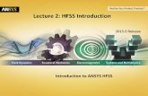 Lecture 2: HFSS Introductionecen5154/downloads/ANSYS_HFSS...Circuit simulator, offering DC, AC, S-Parameter, Time Domain and Harmonic Balance simulation. Includes Envelope, Load-pull,