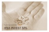 Turning dust into Gold ANA INVEST SRL · 2018-07-04 · Romania has a long history as an area of gold extraction. The Ottoman empire was partially built on gold from this area. Over