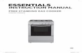 fRee STANdINg gAS COOkeR...LPG Conversion Kit: Fibre Washer x 1 LPG nozzles x 6 LPG Replacement Rating Plate Sticker x 1 LPG Nozzle Installation Guide x 1 Large Burner Standard Burner