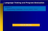 Language Testing and Program Evaluationfiles.sabrikoc.webnode.com/200000183-074de0847f/... · 1. Discriminate among the distinctive sounds of English. 2. Retain chunks of language