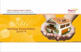 Earnings Presentation Q1FY19 Q1FY19 Earnings   Repco Home Finance Limited Earnings Presentation