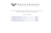 The Johns Hopkins Technology Ventures’ Inventor Portal ... · 2 Requesting an Inventor Portal Account If this is your first time accessing the Johns Hopkins Technology Ventures
