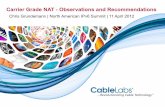 Carrier Grade NAT - Observations and Recommendations...Overview of test scenarios ! Single and dual ISP networks with one or more users on multiple home networks ! Test applications