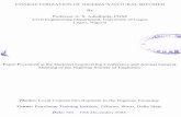 CHARACTERIZATION OFNIGERIA'S NATURAL BITUMEN By … · CHARACTERIZATION OFNIGERIA'S NATURAL BITUMEN By Professor A. S.Adedimila, FNSE Civil Engineering Department, University ofLagos