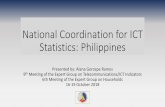 National Coordination for ICT Statistics: Philippines · National Coordination for ICT Statistics: Philippines Presented by: Alana Gorospe Ramos 9th Meeting of the Expert Group on