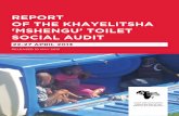REPORT OF THE KHAYELITSHA ‘MSHENGU’ TOILET SOCIAL AUDIT · ability and Transparency in India (SSAAT). On Freedom Day, 27 April 2013, the SJC hosted a public hearing where participants