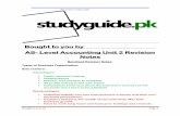 Bought to you by AS- Level Accounting Unit 2 Revision Notes · AS- Level Accounting Unit 2 Revision Notes . ... Management and responsibilities shared ... Usually a % of the original