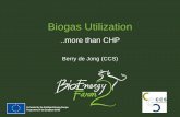 Biogas Utilization - BioEnergyFarm 2 · 2016-02-24 · Biogas Utilization..more than CHP Berry de Jong (CCS) Small scale gas utilization techniques Small scale gas utilization 2.