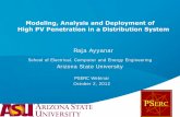 Modeling, Analysis, and Deployment of High PV Penetratioin ... · Modeling, Analysis and Deployment of High PV Penetration in a Distribution System School of Electrical, Computer