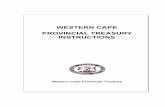 WESTERN CAPE PROVINCIAL TREASURY INSTRUCTIONS · WESTERN CAPE PROVINCIAL TREASURY INSTRUCTIONS Issued in terms of Section 18(2)(a) of the PFMA on 2 November 2009 by Provincial Minister