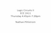 Logic Circuits II ECE 2411 Thursday 4:45pm-7:20pm Nathan … 2016/ECE2411... · 2018-04-18 · 0.375 x 2 = 0.75 0 0.75 x 2 = 1.5 1 0.50 x 2 = 1.00 1 So 14.09375 10 = 1110.00011 2