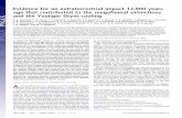 Evidence for an extraterrestrial impact 12,900 years ago ...tsun.sscc.ru/hiwg/Activity/Firestone+25_2007.pdfdeposition of the black layer. Clube and Napier (11) proposed multiple encounters