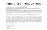 User Manual - High End Spot/sspot575.pdf · iv Studio Spot® 575 User Manual Product Modification Warning High End Systems products are designed and manufactured to meet the requirements
