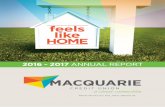 feels like HOME - Macquarie Credit Union · FEELS LIKE HOME 3 It is with pleasure that we present the Macquarie Credit Union’s Annual Report for the 2016/17 financial year. Over