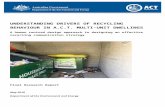 Understanding drivers of recycling behaviour in … · Web viewUnderstanding drivers of recycling behaviour in A.C.T. Multi-Unit Dwellings A human centred design approach to designing