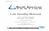Lab Quality Manual Rev10 031119 - North American Testing · /de 4xdolw\ 0dqxdo 7deoh ri &rqwhqwv 6frsh 5hihuhqfhv