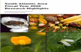 South Atlantic Area Fiscal Year 2008 Research Highlights Research Highlights... · innovative ways to manage animal wastes, prevent soil erosion, and eliminate pesticides from surface