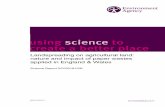 Landspreading on agricultural land: nature and impact of ... · Science Report Landspreading on agricultural land: nature and impact of paper wastes spread in England & Wales ii The