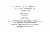 BLOOMFIELD PUBLIC SCHOOLS · Bloomfield Grade 4 (2016-2017) 4 Title of Unit Operations & Algebraic Thinking Grade Level 4 Curriculum Area Mathematics Time Frame 3-6 days Desired Results