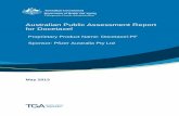 Australian public assessment for Docetaxel · 2014-08-08 · This AusPAR describes the application by Pfizer Australia Pty Ltd to register Docetaxel -PF, a single vial presentation