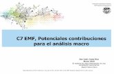 C7 EMF, Potenciales contribuciones para el análisis macro · C7 Flujo circular de la economía 9 FLUJO MONETARIO: El ingreso de las familias, proveniente de las empresas, se utiliza