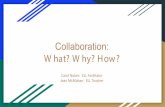 Collaboration: W hat? W hy? How? - Center for Educational ...cem.mtsu.edu/sites/default/files/k_12/video... · Andrea Honigsfeld and Maria Dove. Co-Teaching for English Learners.
