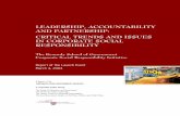 Leadership, Accountability, and Partnership: Critical ... · LEADERSHIP, ACCOUNTABILITY AND PARTNERSHIP: CRITICAL TRENDS AND ISSUES IN CORPORATE SOCIAL ... and General Motors. The