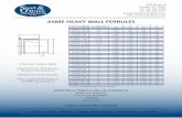 ASME HEAVY WALL FERRULES - Steel & O'Brien flyer.pdfASME Heavy Wall Ferrules are available in: 304/316L Stainless C22/C276 Hastelloy AL6XN Alloy 2205 Contact us for other materials