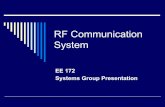 RF Communication System · RF System Outline Transmitter Components Receiver Components Noise Figure Link Budget Test Equipment System Success Design Remedy