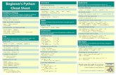 Dictionaries store connections between pieces of List ...dchurchill/pc/pdf/python.pdf · More cheat sheets available at More cheat sheets available at Readability counts Use four