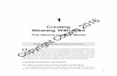1 2016 Creating Meaning With Print Corwin · CPTR 1 Creating Meaning With Print 9 minimal attention to the individual sounds and words and instead focus on meaning or what these are