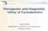 Therapeutic and Diagnostic Utility of Cyclodextrins · Therapeutic and Diagnostic applications are based on selective molecular recognition/complex formation of cyclodextrins (CDs):